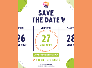 Les inscriptions sont ouvertes pour le 4ᵉ congrès annuel du réseau GénoPsy