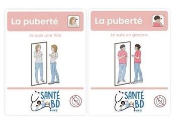 Des fiches SantéBD sur la puberté et la contraception