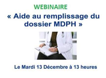 Webinaire « Aide au remplissage du dossier MDPH »